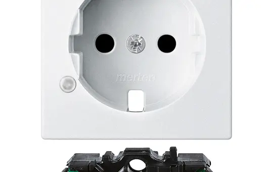 MERTEN MEG2333-0419 Erweiterungsset Kontrolllicht System M für SCHUKO-Steckdosen | polarweiß