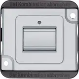 MERTEN MEG3156-7060 Taster-Einsatz PANZER Wechsel, N-Klemme, 1-polig | mattsilber