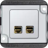 MERTEN MEG4576-7022 Panzer Actassi Anschlussmodul 2-fach, RJ45, Zentralplatte | aluminium