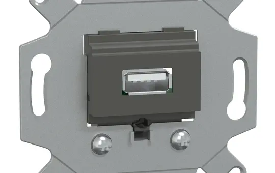 MERTEN MEG4581-0000 USB-Anschlussdosen 1-fach | mausgrau