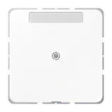 JUNG CD590NAAWW Leitungsauslass mit Zugentlastung Serie CD Schriftfeld | alpinweiß