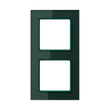 JUNG AC582GLSG Abdeckrahmen A creation 2-fach, senkrecht | glas smaragdgrün