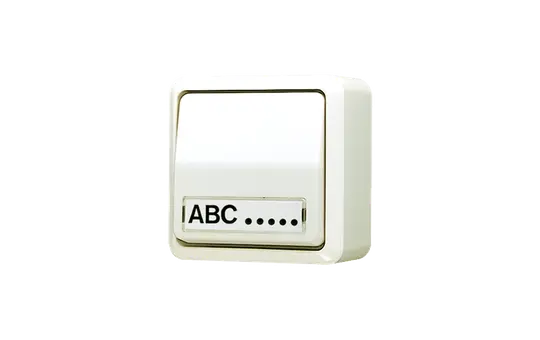 JUNG 606ANA Wippschalter Serie AP 600 Aus-Wechsel, Schriftfeld | weiß