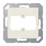 JUNG A569-21ACS Modular-Jack-Abdeckung Serie A 2-fach, Schriftfeld, Reichle + De Massari | weiß