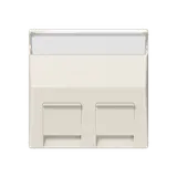 JUNG A569-30BFPL Modular-Jack-Abdeckung Serie A 2-fach, Schriftfeld, 30° | weiß