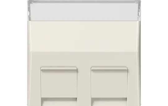 JUNG A569-30BFPL Modular-Jack-Abdeckung Serie A 2-fach, Schriftfeld, 30° | weiß