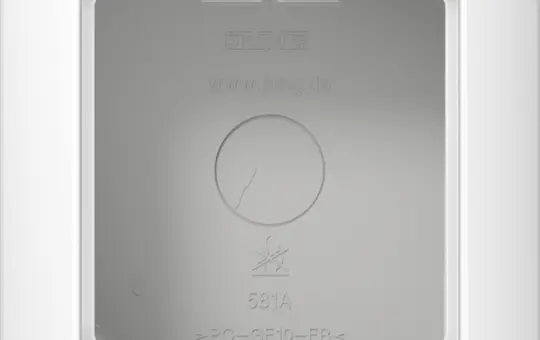 JUNG AS581ANAWW Aufputz-Kappe Serie AS 1-fach, Schriftfeld | alpinweiß