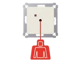 JUNG NRSAS/A0834ZT Zugtaster Serie AS/A weiß