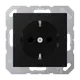 JUNG A1520BFKISWM SCHUKO-Steckdose A/AS, Berührungsschutz, Thermoplast | graphitschwarz matt