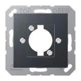 JUNG A568-1BFANM Abdeckung für XLR-Steckverbinder Serie A D-Serie, Lautsprecher | anthrazit matt