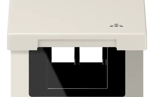 JUNG LS990BFKLLAN Klappdeckel mit Symbol Serie LS LAN | weiß