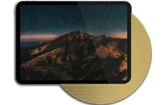 DISPLINE DSP-5-11-1009-14 Wandhalterung Moonlight Wall iPad 10,9 Zoll | titan eloxiert