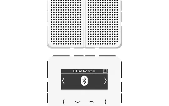 JUNG DABCD1BTWW Unterputzradio-Set Serie CD DAB+, Mono, Bluetooth | alpinweiß