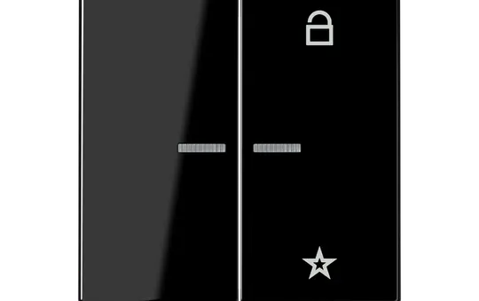 JUNG FMA1701BFSW eNet Funk-Steuertaster Serie A 2-fach, Universal, Thermoplast | schwarz