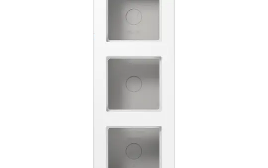 JUNG A5583BFAWW Aufputzkappe Serie A/AS 3-fach, mit Rahmen | alpinweiß