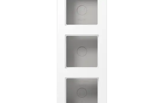 JUNG A5583BFAWWM Aufputzkappe Serie A/AS 3-fach, mit Rahmen | schneeweiß matt