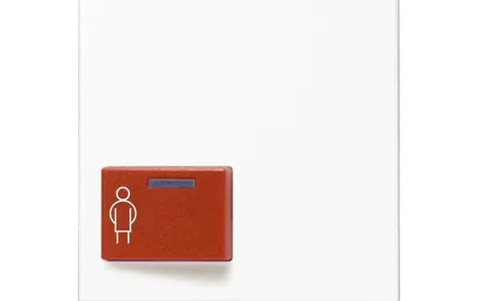 JUNG A022A-1WW Abdeckung Ackermann Serie A/AS Typ 73022 A 2, rot | alpinweiß