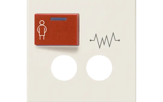 JUNG A071A Abdeckung Ackermann Serie A/AS Typ 73075 D, 73075 B, rot | weiß