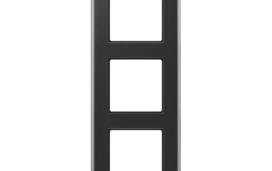 JUNG AV583GLMSW Abdeckrahmen A VIVA 3-fach | glas schwarz