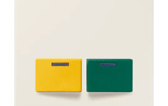 JUNG 642E Abdeckung Ackermann Serie CD Typ 73642 E, gelb, grün | weiß