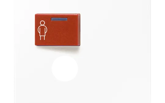 JUNG CD071BWW Abdeckung Ackermann Serie CD Typ 73071, 73075 A, rot | alpinweiß