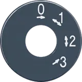 JUNG SKS1101-4 Ersatz-Skalenscheibe 0-3 | anthrazit