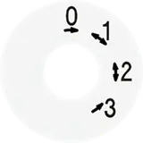 JUNG SKS1101-4WW Ersatz-Skalenscheibe 0-3 | alpinweiß