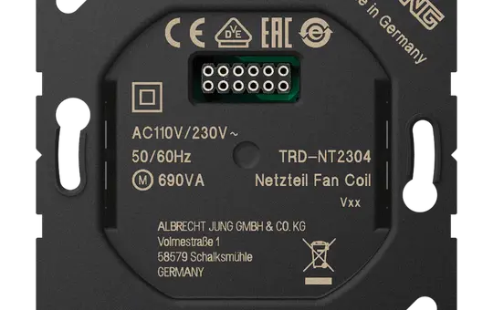 JUNG TRD-NT2304 Netzteil für Raumtemperaturregler Fan Coil 4-Rohr