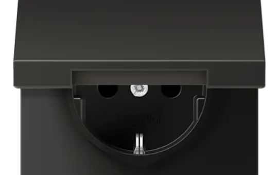 JUNG AL1521KLAN SCHUKO-Steckdose LS Schraubklemmen, Klappdeckel | anthrazit