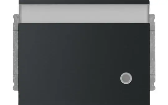 BUSCH-JAEGER 20 EUKNBL-885 SCHUKO-Steckdose Future Klappdeckel, Schriftfeld, Berührungsschutz | schwarz matt