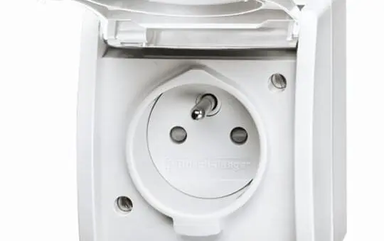 BUSCH-JAEGER 23 MWKS-54-504 SCHUKO-AP-Steckdose Ocean 1-fach, Berührungsschutz, Erdungsstift | alpinweiß