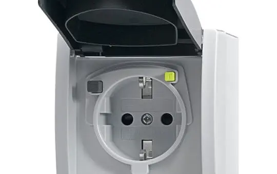 BUSCH-JAEGER 3120 EWB-53 SCHUKO-AP-Steckdose Ocean 1-fach, FI-Schutzschalter | grau