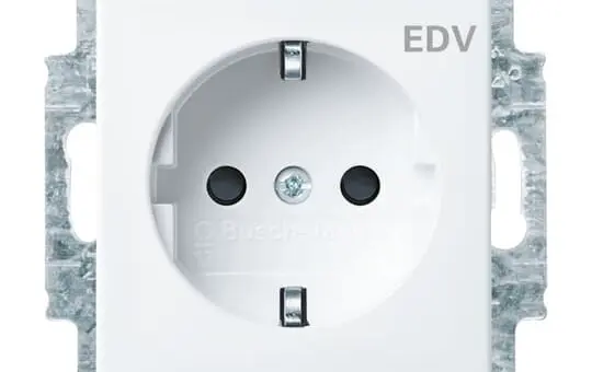BUSCH-JAEGER 20 EUCB/DV-914 EDV-Steckdose Balance EDV, Berührungsschutz | alpinweiß