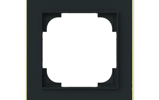 BUSCH-JAEGER 1721-453M Abdeckrahmen art linear 1-fach | schwarz matt/gold