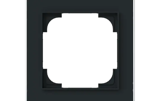 BUSCH-JAEGER 1721-456M Abdeckrahmen art linear 1-fach | schwarz matt/chrom