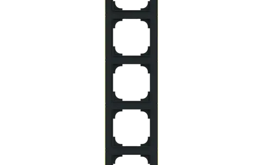 BUSCH-JAEGER 1725-453M Abdeckrahmen art linear 5-fach | schwarz matt/gold