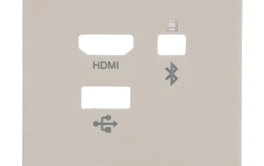 BUSCH-JAEGER 8256-82 Media-Connector-Abdeckung Future HDMI, USB, Bluetooth | elfenbeinweiß