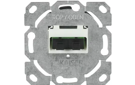 BUSCH-JAEGER 0244/22 Glasfaser Anschlussdose 2-fach | silber