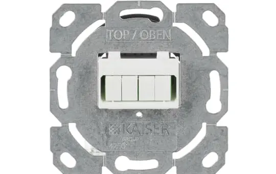 BUSCH-JAEGER 0244/42 Glasfaser Anschlussdose 4-fach | silber