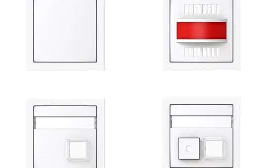 BUSCH-JAEGER 1510 UC-44G-101 Ruf-Set art linear Standard | studioweiß glänzend