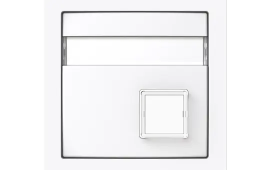 BUSCH-JAEGER 1571 CN-44G beschr. Infoline-Abdeckung art 1-fach, Schriftfeld | studioweiß glänzend