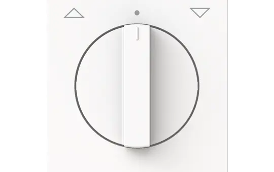 BUSCH-JAEGER 1740-44M Jalousieabdeckung art linear Drehgriff | studioweiß matt