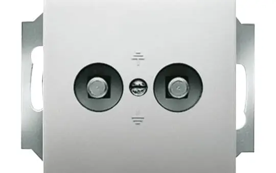 BUSCH-JAEGER 2095 UC-866 Potentialausgl.-Steckdose Future 2-fach | edelstahl