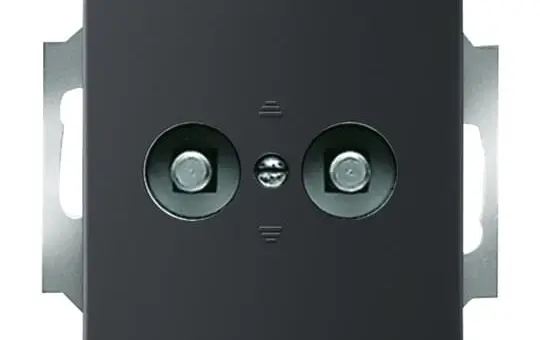 BUSCH-JAEGER 2095 UC-885 Potentialausgl.-Steckdose Future 2-fach | schwarz matt