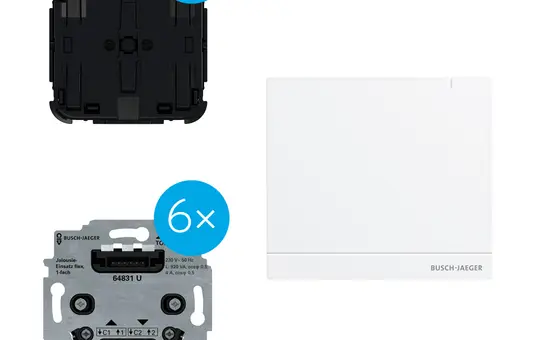 BUSCH-JAEGER BA-Set-S.13 Jalousie-Set flex free@home inkl. System Access Point | schwarz