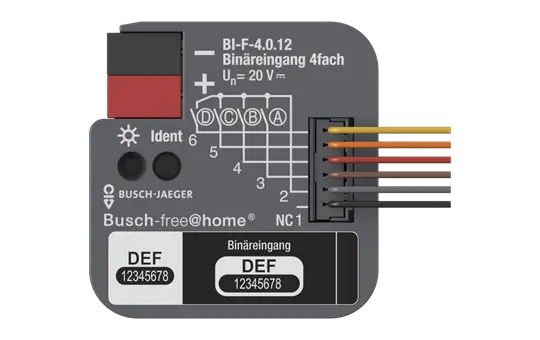 BUSCH-JAEGER BI-F-4.0.12 Binäreingang UP free@home 4-fach, mit Kontaktabfragespannung