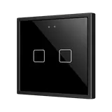 ZENNIO ZVIF70X2A KNX-Tastsensor Flat 70 2-fach | schwarz