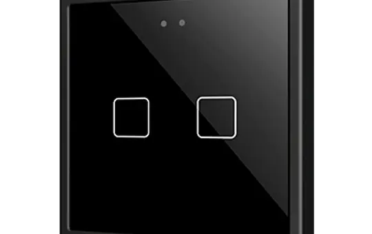 ZENNIO ZVIF70X2A KNX-Tastsensor Flat 70 2-fach | schwarz