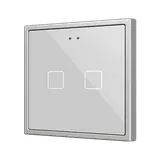 ZENNIO ZVIF70X2S KNX-Tastsensor Flat 70 2-fach | silber