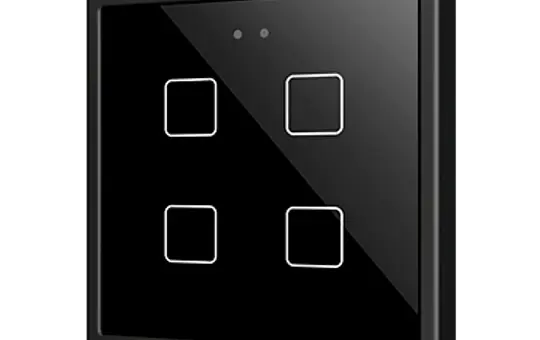 ZENNIO ZVIF70X4A KNX-Tastsensor Flat 70 4-fach | schwarz